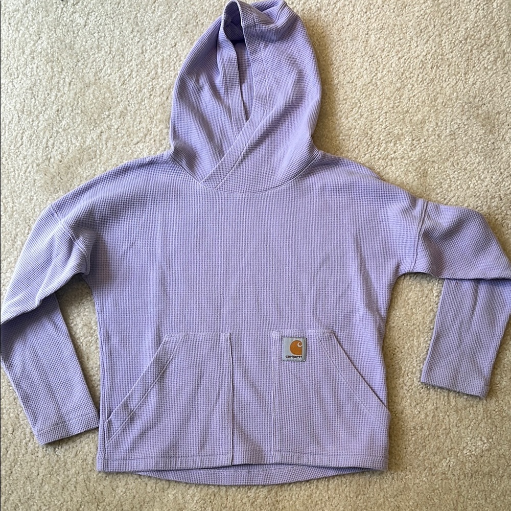 Carhartt Purple Hooded Sweatshirt. Size Small 8.